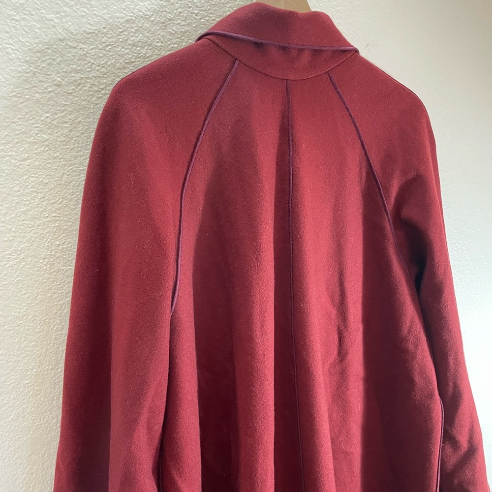 Beppa Red Single Button Double Face Wool Coat Siz… - image 7